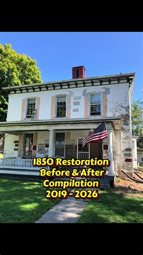 A few before and after from 2019 to 2026 on my circa 1850 home. #1850 #renovation #restoration #interesting #tiktok