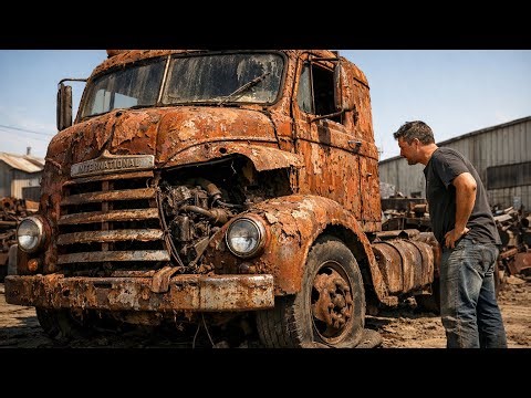 ASMR Car Restoration 1952 International Cabover Truck Full Restoration From Total Disrepair to New