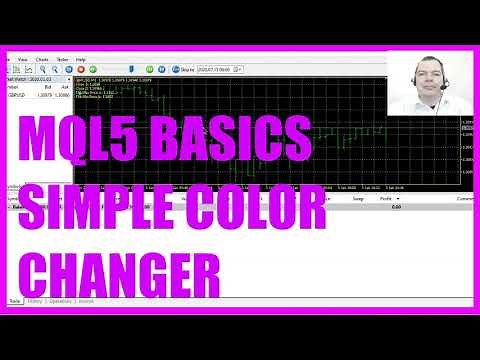 LEARN MQL5 TUTORIAL BASICS - 79 SIMPLE COLOR CHANGER