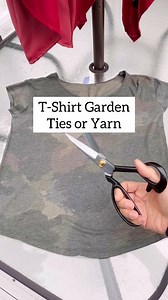 Using an old T-shirt to make garden ties or yarn. #diy #tshirtyarn #gardentime #gardeningtips #gardeninspiration #gardeninglife #gardenideas #gardening | Learn To Grow