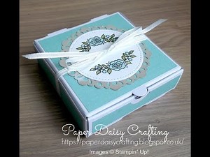 Stampin' Up! tutorial - mini pizza box with Petal Garden