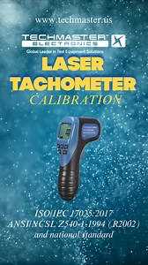 Laser Tachometer Calibration: The Key for Machine Health Call: (866) 779-5695 Learn more: www.techmaster.us | Techmaster Electronics | Facebook
