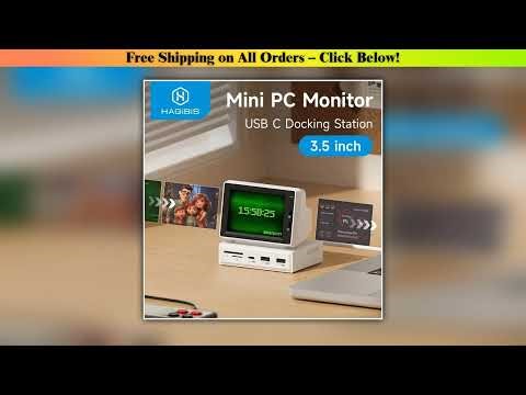 Hagibis 35inch IPS Mini Screen AIDA64 Mini PC CPU RAM HDD Data Monitor Display Sub Screen with USB