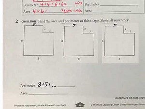 Reviewing Area and Perimeter (Bridges Math)