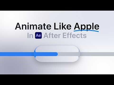 How to Animate Like Apple in After Effects (Liquid Glass UI Animation)
