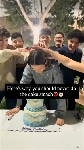 Vintage Cakes | Guelph Cakes on Instagram: "If you saw my last video, you know how awful the cake smash pranks can be… but this one shows why they’re horribly dangerous. 🚨 Honestly, I’ve always hated this prank and anyone who does it should be charged with a felony. 🚨 THE WARNING: Wooden dowels are often used to support the cake – especially tall or tiered cakes. Smashing someone’s face into that = broken nose, chipped teeth, losing an eye, or worse.😣 This trend needs to end. 🚫🎂🤦🏽‍♀️ #cak