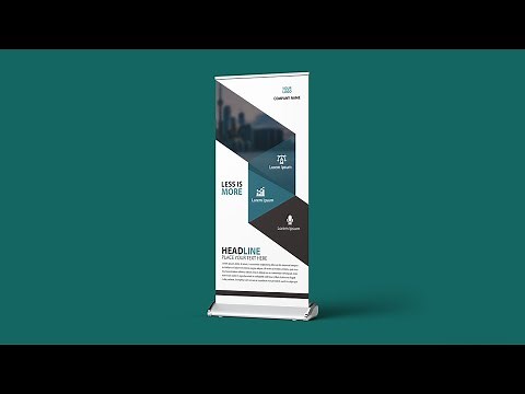 How to Design Standee Banner In Photoshop - Rollup Banner Design - Vertex Graphic