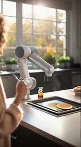 Never thought breakfast would come with servo sound effects. #ChefBot #KitchenTech #Cinemati #shorts