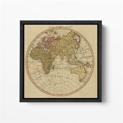 1786 Eastern Old World Hemisphere Map — William Faden, Geographer to the King Wall Art Eco-leather - Etsy