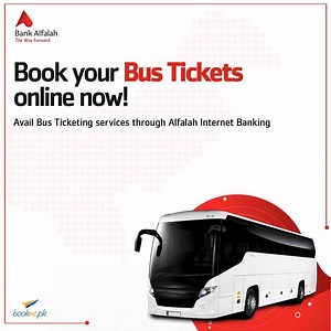 5.3K views · 69 reactions | Log on to Alfalah Internet Banking and book your Bus Tickets now. Visit https://netbanking.bankalfalah.com 50% cashback offer on Movie and Bus tickets* This is a limited time offer, on first come first serve basis *Maximum cash back amount capped at Rs. 400 for bus tickets & Rs. 275 for cinema tickets *Maximum 5 tickets allowed | Bank Alfalah | Facebook