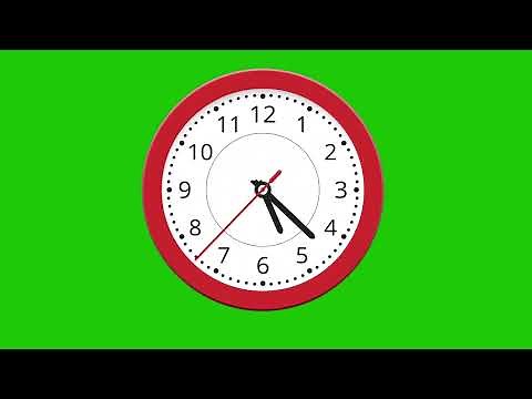 4K 12-Hour Clock Animation (10-Minute Loop Sound)