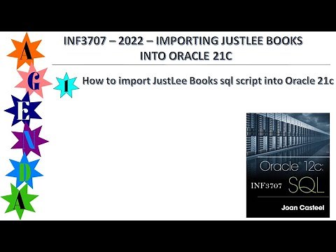 INF3707 - Installing JustLee Books Database on Oracle 21c