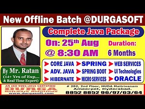 Complete Java Package Offline Training @ DURGASOFT