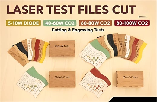 Laser Test Files: Cut & Engrave Material Calibration Card for Lightburn - Etsy