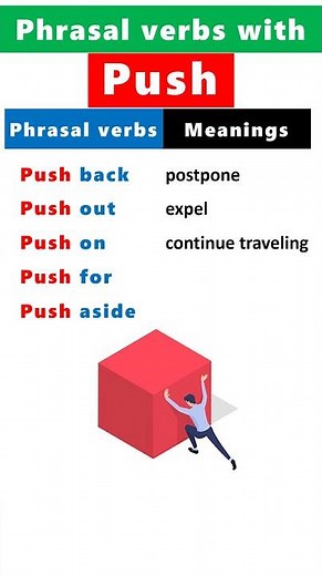 English Phrasal verbs with Push