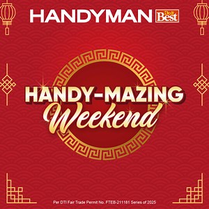 7.3K views · 16 reactions | Your weekends just got better with Handyman!​✨裏 Shop at select #HandymanPH stores and get a chance to WIN an LG REFRIGERATOR!​ Plus, earn x5 Rewards Points when you shop a minimum spend of P2,500 on these events! ​ Jan. 17-19​ Robinsons Galleria​ Ortigas Robinsons Lipa​ Jan. 24-26​ Ayala Malls Trinoma​ Parkmall Cebu​ ​ Jan. 31-Feb. 2​ Robinsons Fuente Cebu​ Limketkai Center, CDO | Handyman | Facebook