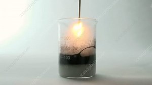 Oxygen relighting a glowing splint - Stock Video Clip - K004/5238