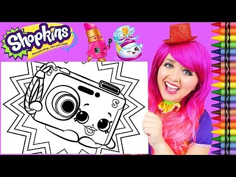 Coloring Shopkins Cam Camera GIANT Coloring Page Crayola Crayons | KiMMi THE CLOWN