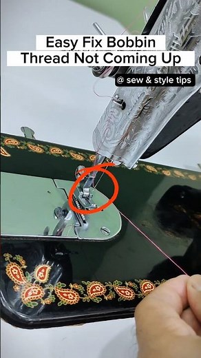 How to Fix Bobbin Thread Not Coming Up Problem 🪛 #ussewtips #easytip #sewingmachinerepair #tailor