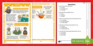 KS1 Advent Differentiated Reading Comprehension Activity