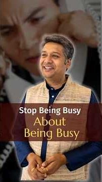 Stop Being Busy About Being Busy | Somaiya University | Dr Krishna Abhishek Ghosh