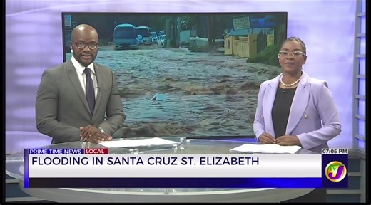 Flooding in Santa Cruz, St. Elizabeth #santacruz #flooding #chaos #drainage #fypviralシ