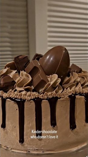 The Cake Everyone Loved (But Never for Kids) 🇧🇻🍫 #chocolatecake #kinderchocolate #dripcake #baking