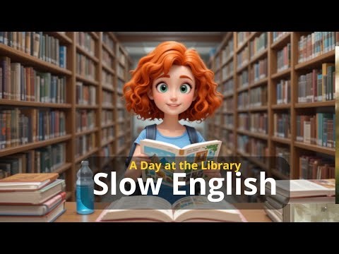 A Day at the Library |Improve your English skills for beginners |Daily routine vocabulary in English