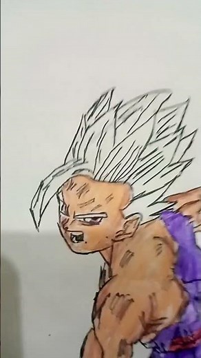 How to draw anime dragon ball gohan power 💪💪💪💯💯 drawing easy step by step easy anime drawing