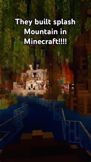 They Built Splash Mountain in Minecraft?! 🌊😳 #shorts #minecraft