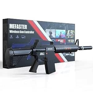 Mefaster Wireless Gun Controllers Compatible with Playstation 4, Game Joystick Controller for PS-4 Pro, PS-4 Slim Shooting Games, Rechargeable by USB