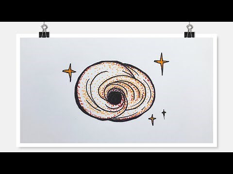 how to draw a black hole in 2 minutes/easy to doodle