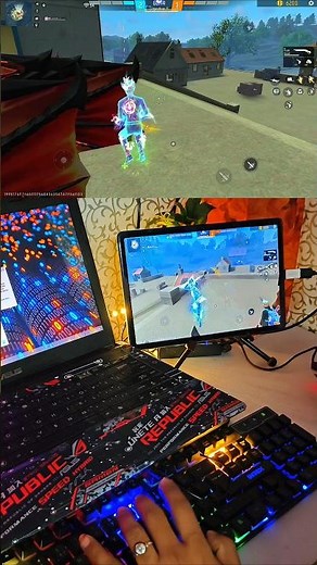 Pc❌mini mobile setup✅Free Fire Gaming Keyboard⌨️🖱📱Mix Pro Geek Gamer #freefire #mixpro #geekgame