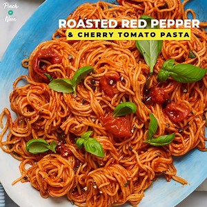 12K views · 47 reactions | ROASTED RED PEPPER AND CHERRY TOMATO PASTA  Quick and simple!  FULL RECIPE  https://pinchofnom.com/recipes/roasted-red-pepper-and-cherry-tomato-pasta/ Our THIRD food planner is out now! 拾 Order the Pinch of Nom: Quick & Easy Food Planner here  https://pinchofnom.com/products/our-third-food-planner/ | Pinch of Nom | Facebook