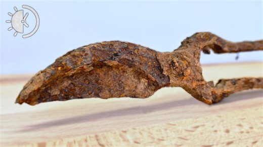 Restoring old rusty pruning scissors for branches