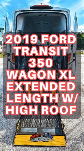Truck Land Miami | Trucks & Vans on Instagram: "🚐♿ 2019 Ford Transit 350 Wagon XL Extended Length High Roof Space. Accessibility. Confidence you can count on. 🛠️💪 Designed for passenger transport and mobility services, this Transit offers a wheelchair ramp, high roof interior, and seating for up to 15 passengers. Built to deliver comfort, safety, and reliability on every route. 👌✅ ✔️ Wheelchair ramp for safe and easy access ✔️ High roof and extended length for superior interior space ✔️ Seat