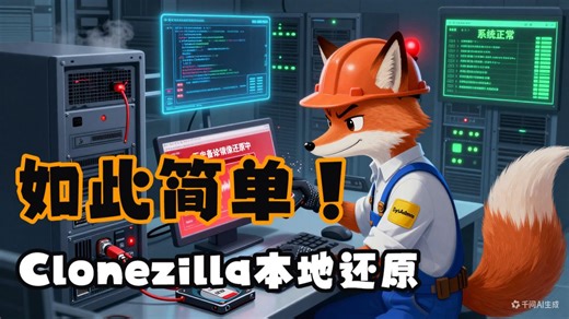 Linux服务器备份还原4——使用Clonezilla本地还原服务器