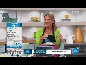 DASH 1100Watt Compact Toaster Oven with Recipes