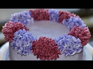 How to make a Hydrangea Wreath Cake | Beginner Piping Ideas | CAKELEGIT