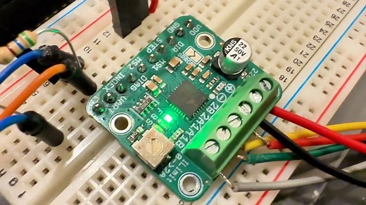 adafruit on Instagram: "TMC2209 stepper motor driver board testing 🤖⚙️🔋 We've been testing the Trinamic/Maxim/Analog/WeylandYutani TMC2209 (https://www.digikey.com/short/8r5m38h8) breakout we designed, and it's working great - the step/dir interface plus the micro-step select allows a microcontroller to control a stepper with just GPIO and true-to-its-name it is a very silent stepper driver, much quieter than the A4988 (https://www.digikey.com/short/tfjt88dd)! There are a few different I/O pin