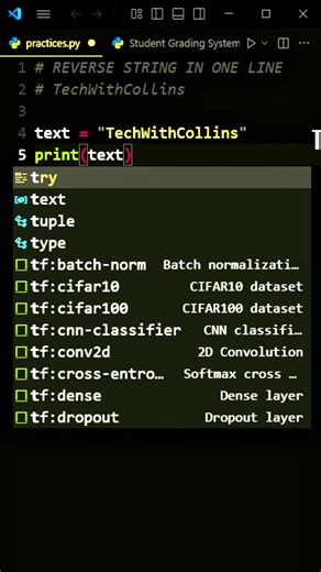 Reverse a String in One Line in Python 🔁🐍 #coding #python #programming #pythoncoding #pythoncoding