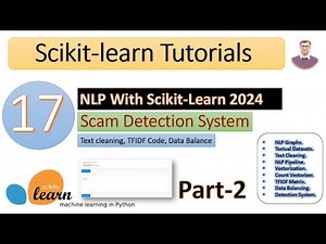Scam Detection Using Machine Learning | TFIDF Vectorizer | NLP With Sckit-Learn 2024 | Part-2