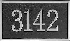 Address Plaque - House Sign Number Wall Plaque (11" x 6.3") Personalized House Sign for House, Apartment, Office, 911 Visibility Signage, Any Font Rectangle
