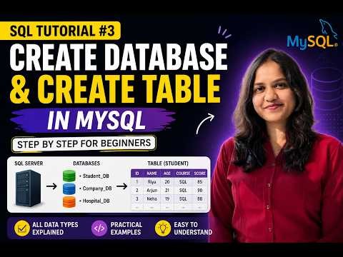 SQL Tutorial for Beginners #3 | Create Database & Create Table in MySQL