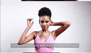 Fullart Afro Puff Ponytail for Black Women, #27 Honey Blonde 100% Human Hair Naturally Styled Hairpiece Clip On Kinky Drawstring Curly Ponytail Bun