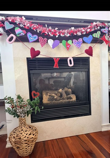 DIY Cardboard Heart Garland for Valentine's Day