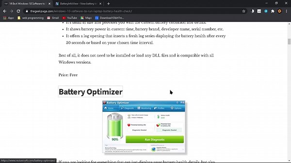 معرفة صحة بطارية اللابتوب وتحسين آدائها
