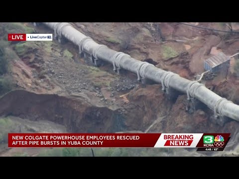 New Colgate Powerhouse employees rescued after pipe bursts in Yuba County