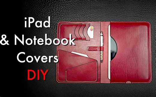 让我们制作皮革 iPad 保护套 - 教程和图案下载 / Leather iPad Cover DIY - Tutorial and Pattern