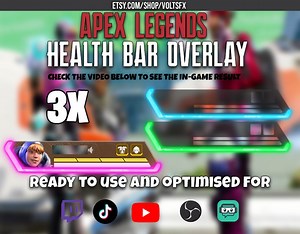 Apex Legends Animated Health Bar Overlay: Streaming & Editing (3x .webm) - Etsy